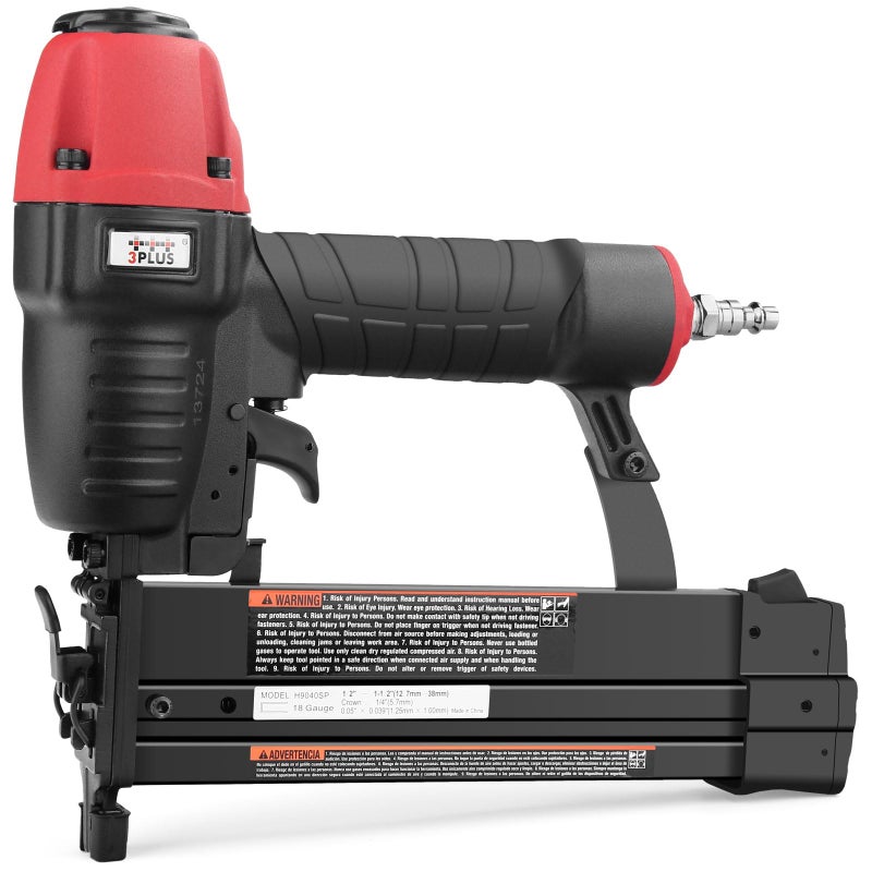 3PLUS H9040SP 18 Gauge 1/4-Inch Narrow Crown Stapler - Image 1